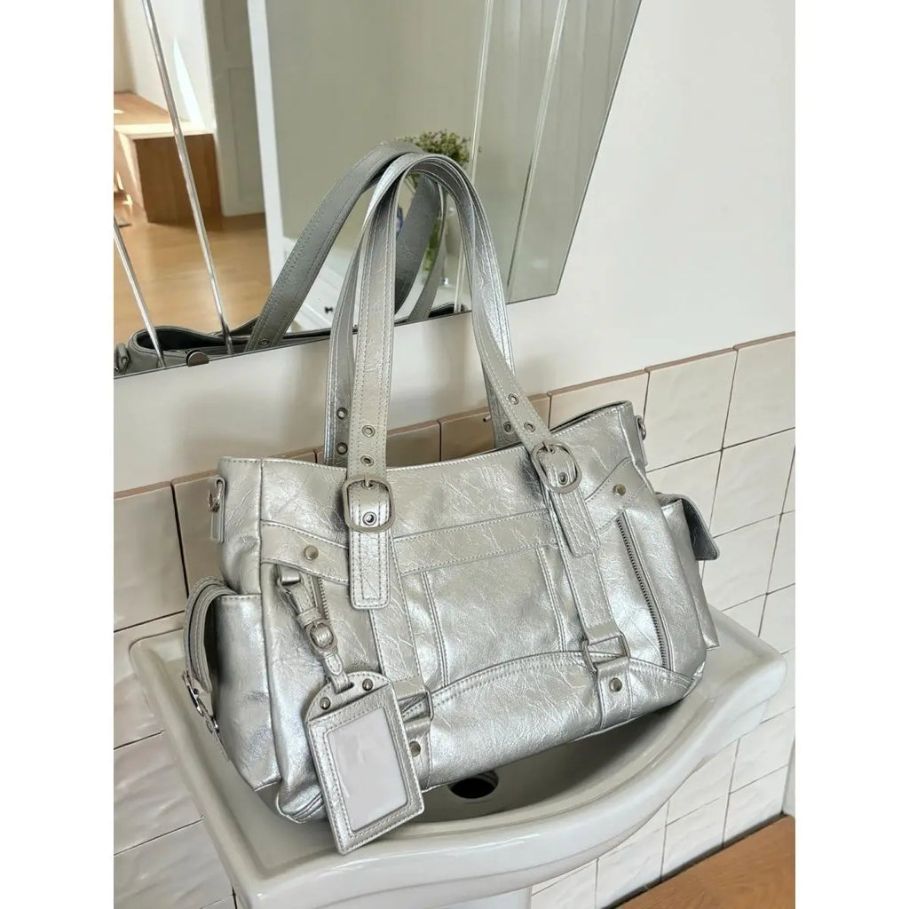 Lomi3 Y2K leather purse with ID slot charm