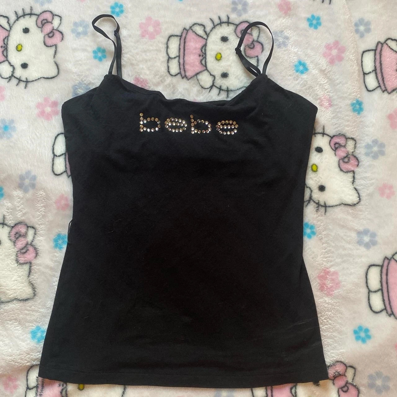 Lomi3 Women's Y2K rhinestone bebe camisole