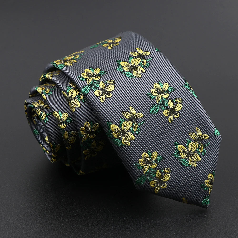 Arden Men's jacquard vibrant floral print tie