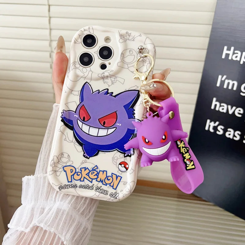 Pokemon iPhone case with charm wrist band