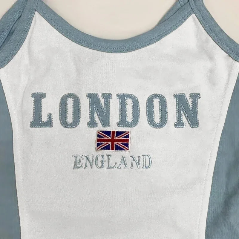 Lomi3 Women's Y2K embroidery London tank