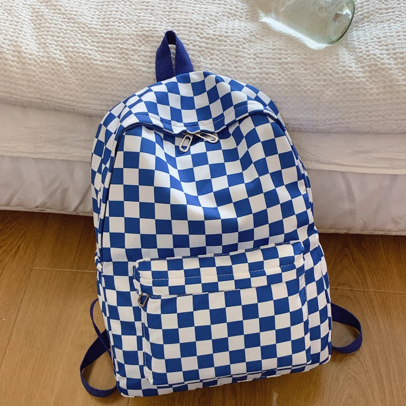 Lomi3 Women's Y2K checker backpack