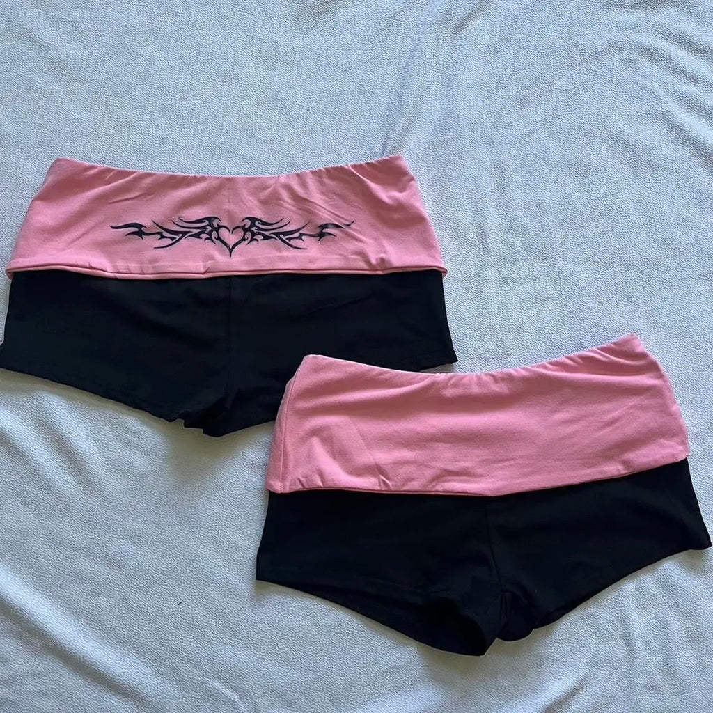 Lomi3 Women's Y2K folded lounge shorts