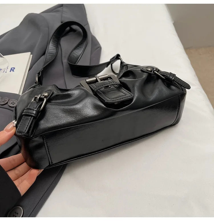 Lomi3 Y2K retro buckle shoulder bag