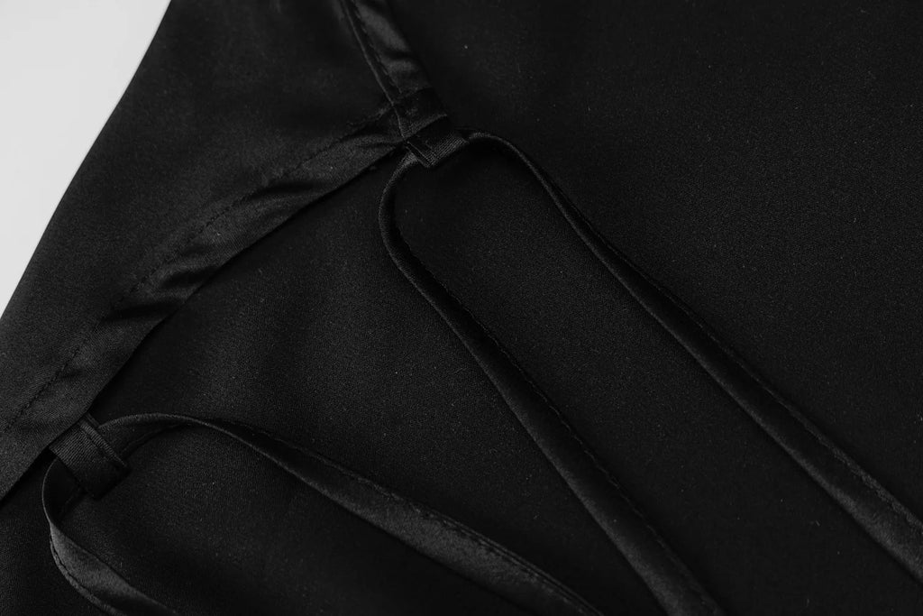 Sorelle Women's satin nightgown with lace trim and corset back