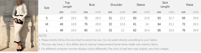 Sorelle Women's 2 Pc knit cardigan and flare hem skirt set