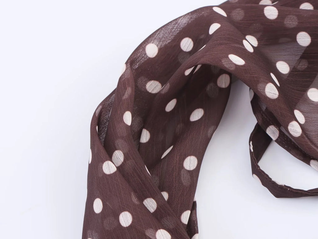 Sorelle Women's polka dot low back halter tie top