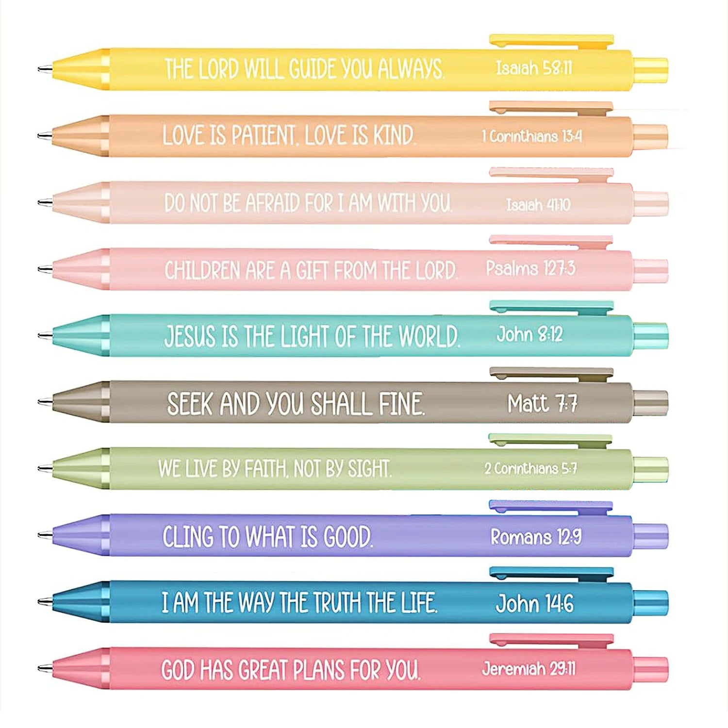 Eterna 10 Pc colorful Bible verse pens