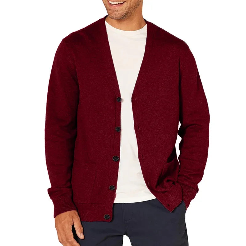Arden Men's light knit button down cardigan
