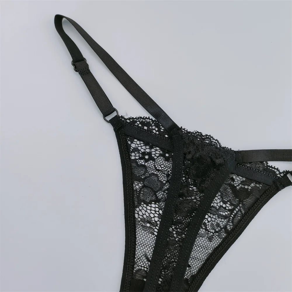 Sorelle Women's 3 Pc adjustable lace thong set