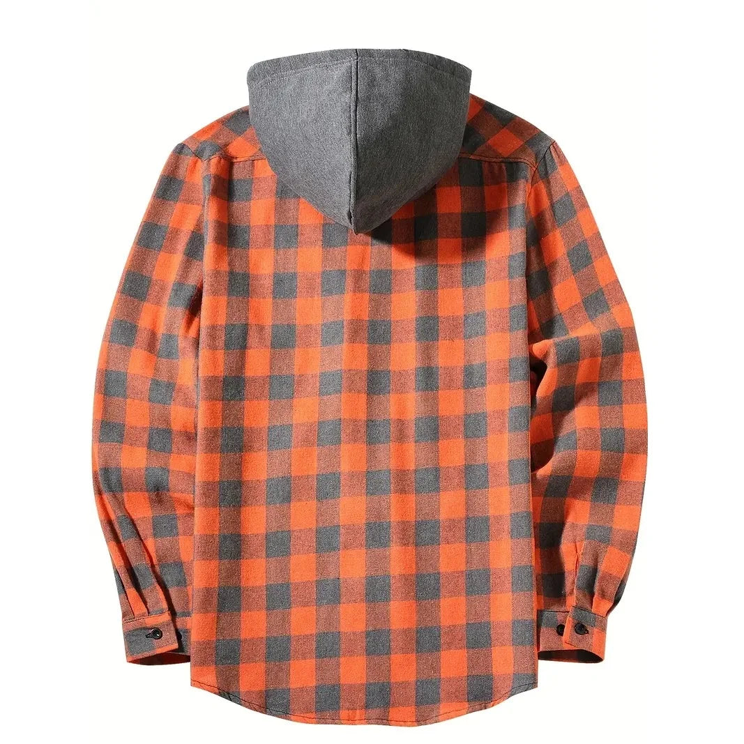 Arden Men's light weight flannel with hood