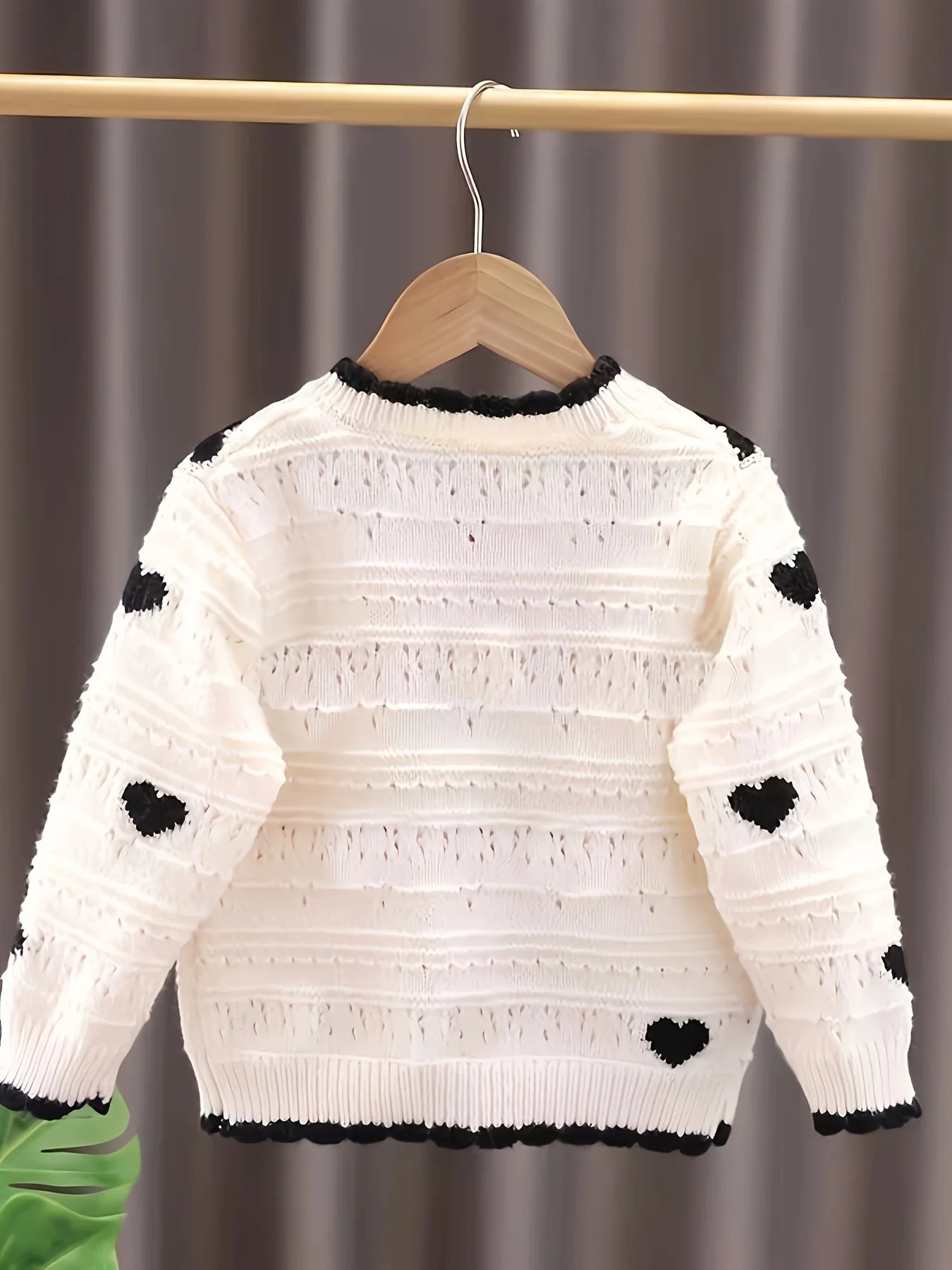 Vello Girl's heart knit cardigan