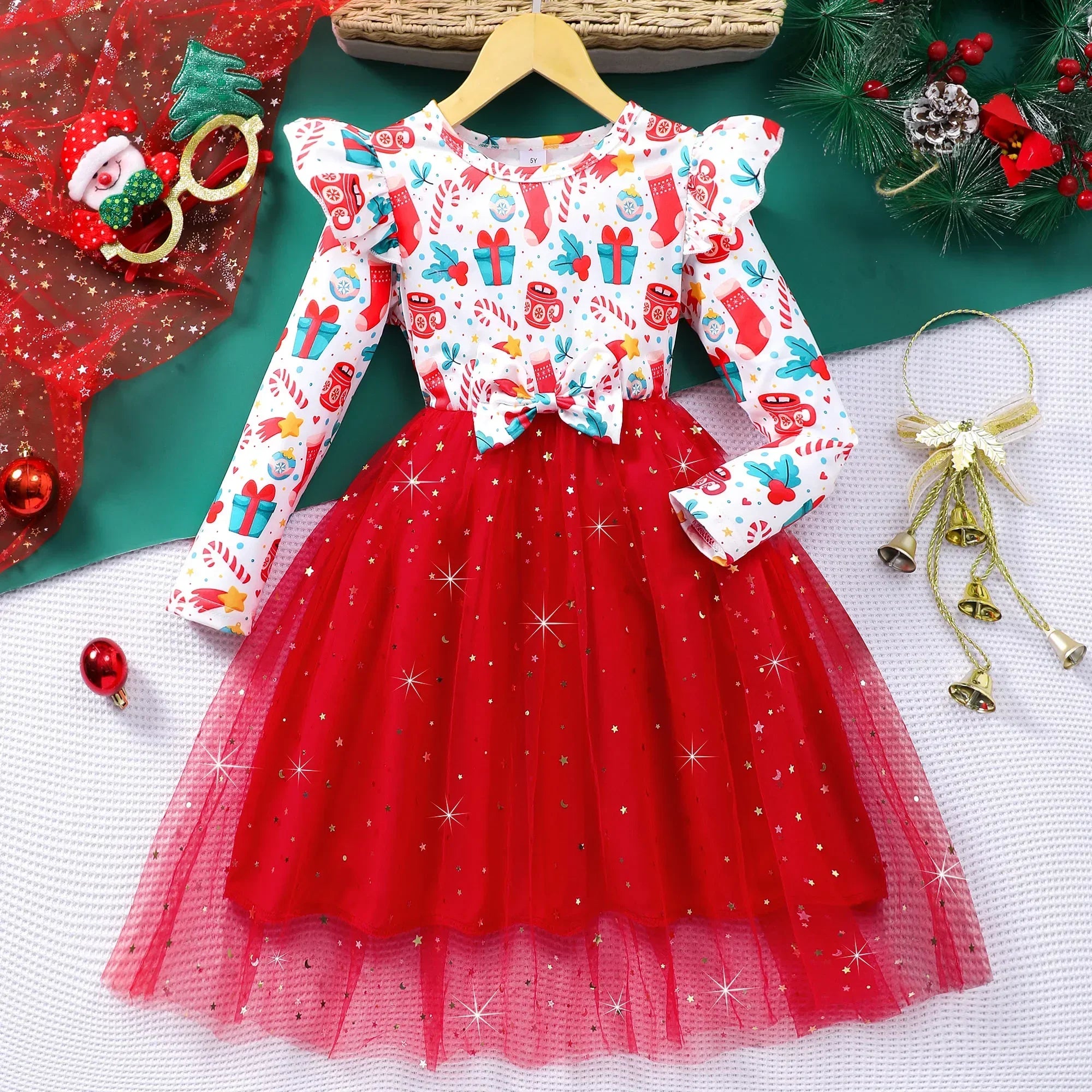 Hollyco Christmas Girl's festive dress