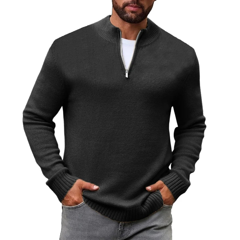 Arden Men's knit quarter zip pull over sweater