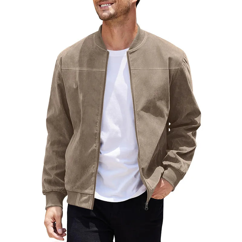 Arden Men's suede light weight zip up jacket