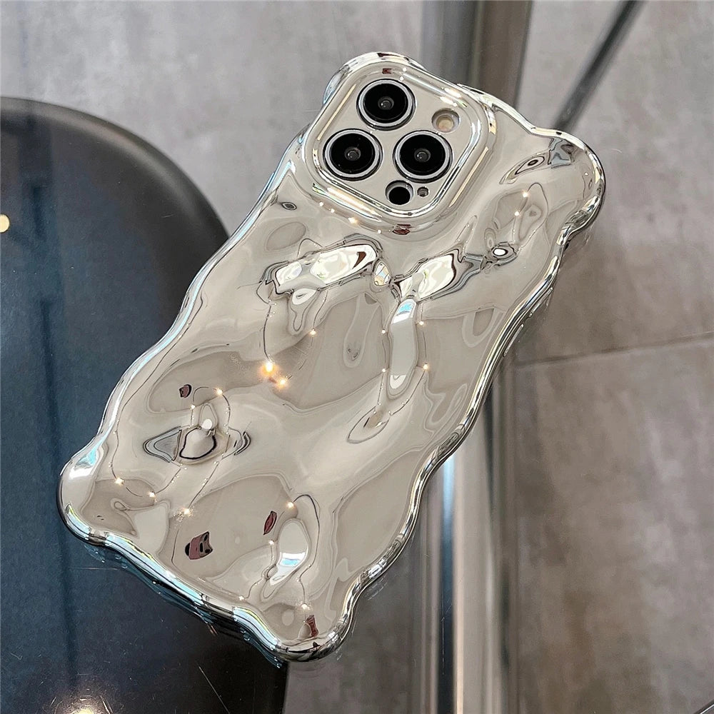 Veluxe luxury chrome wavy iPhone case