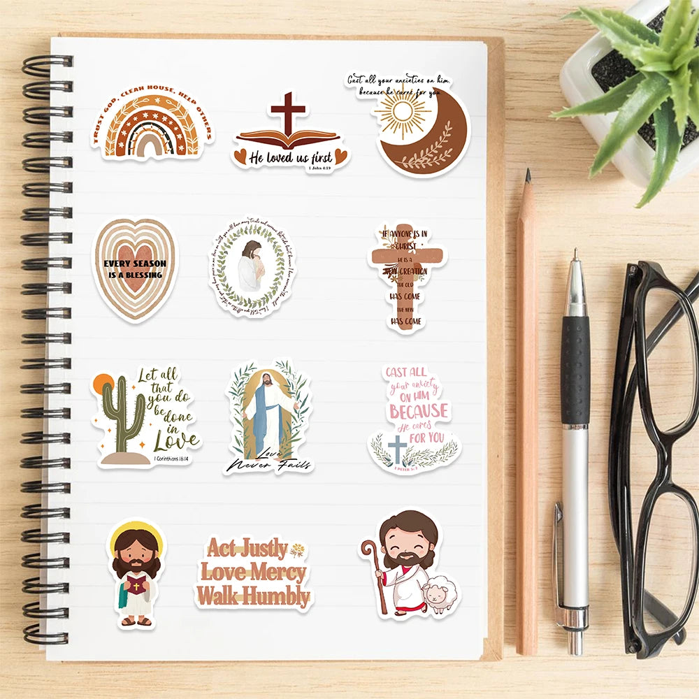 Eterna 50 Pc Boho Jesus stickers
