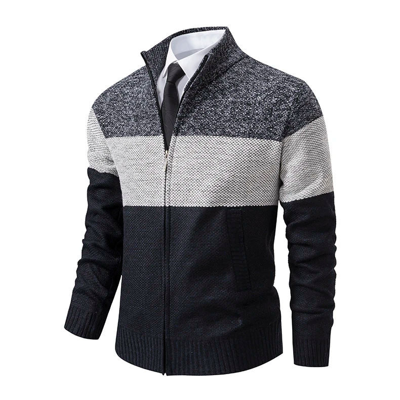 Arden Men's striped zip up sweater