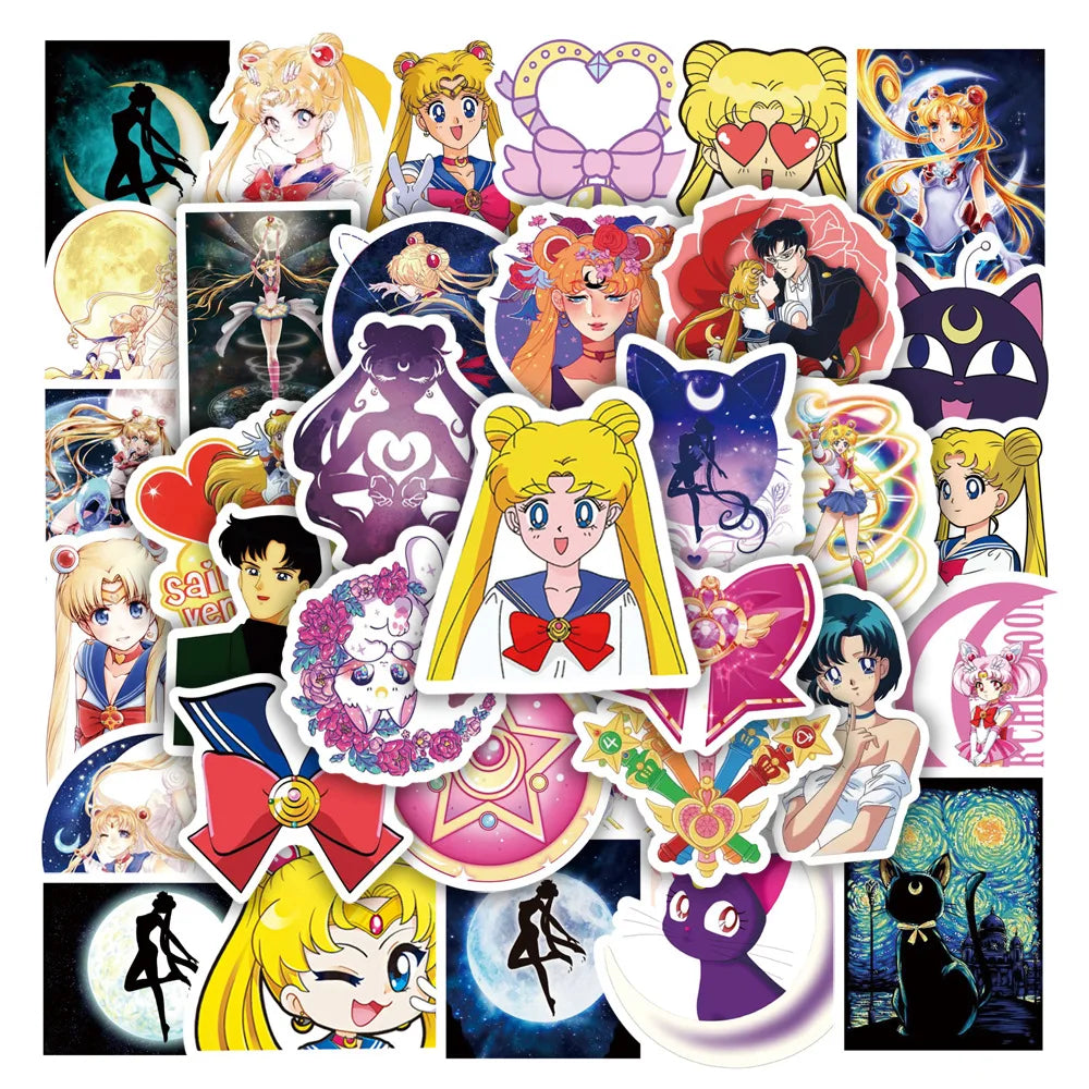 50 Pc Sailor Moon Stickers