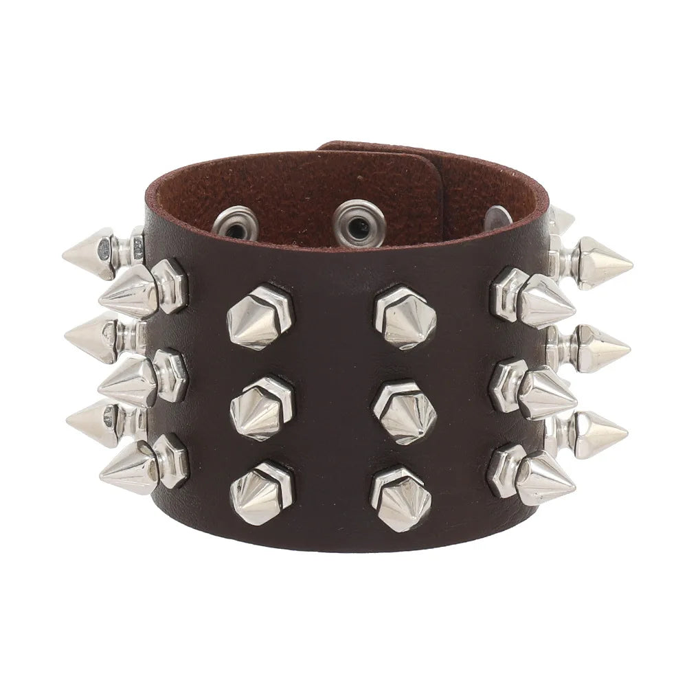 Lomi3 Women’s spiked punk bracelet