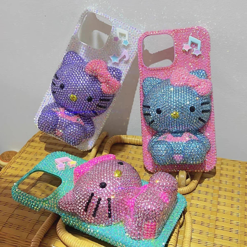 Hello Kitty Y2K rhinestone bling iPhone case