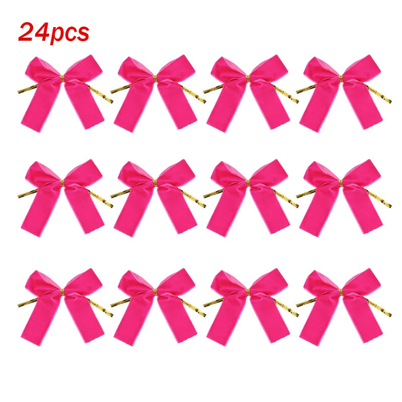 Hollyco Christmas tree 24 Pc velvet tree bow set