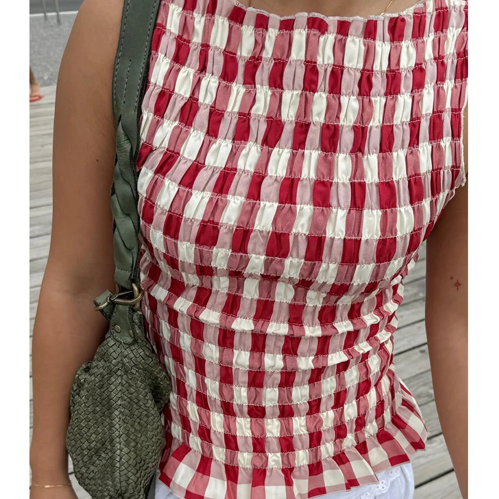 Sorelle smocked boat neck top