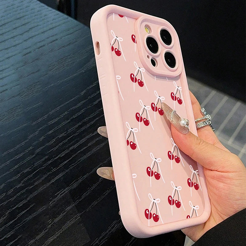 Nexa coquette cherry bow iPhone case