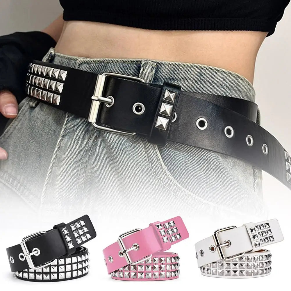 Lomi3 Women's Y2K grunge stud belt