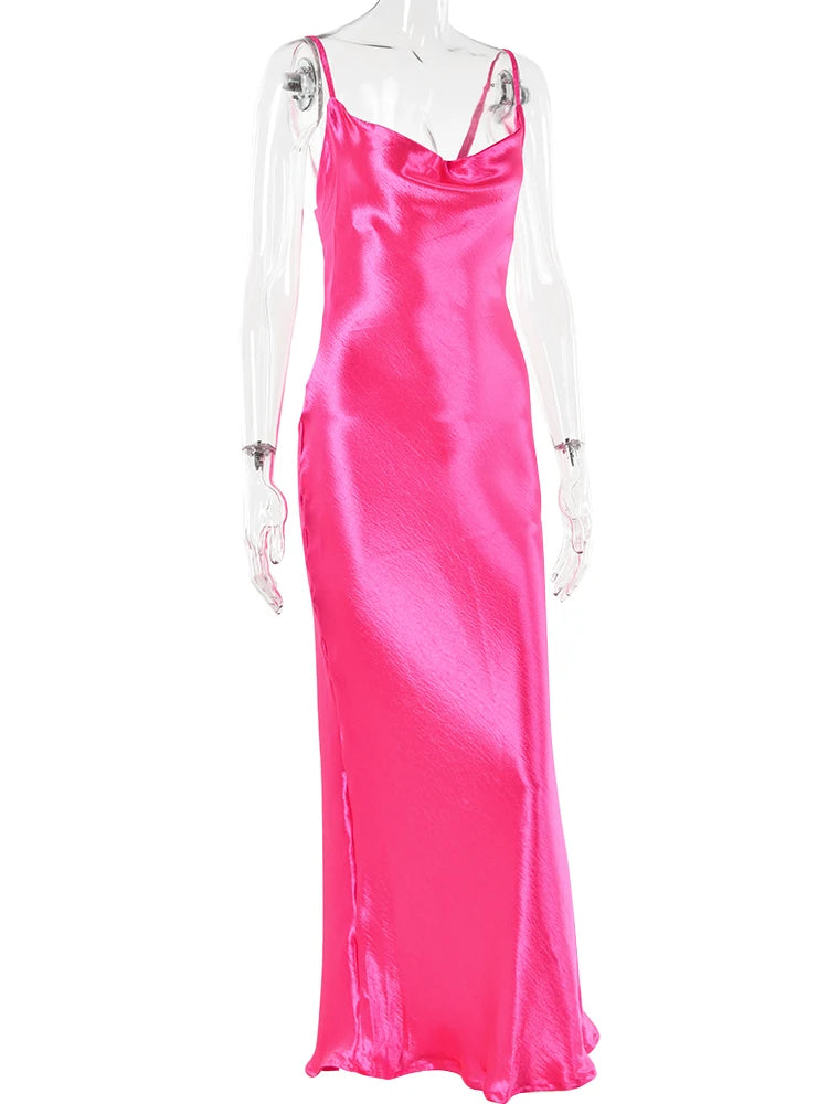 Sorelle Women's snatched satin open back dress