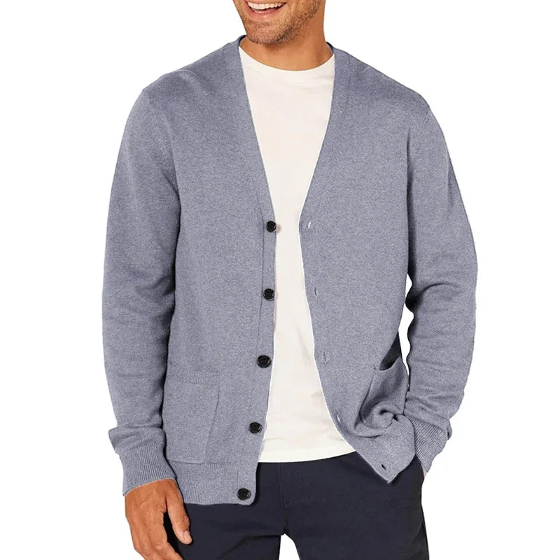 Arden Men's light knit button down cardigan