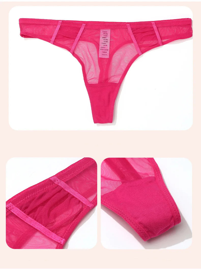 Sorelle Women's 2 Pc sheer bustier lingerie set