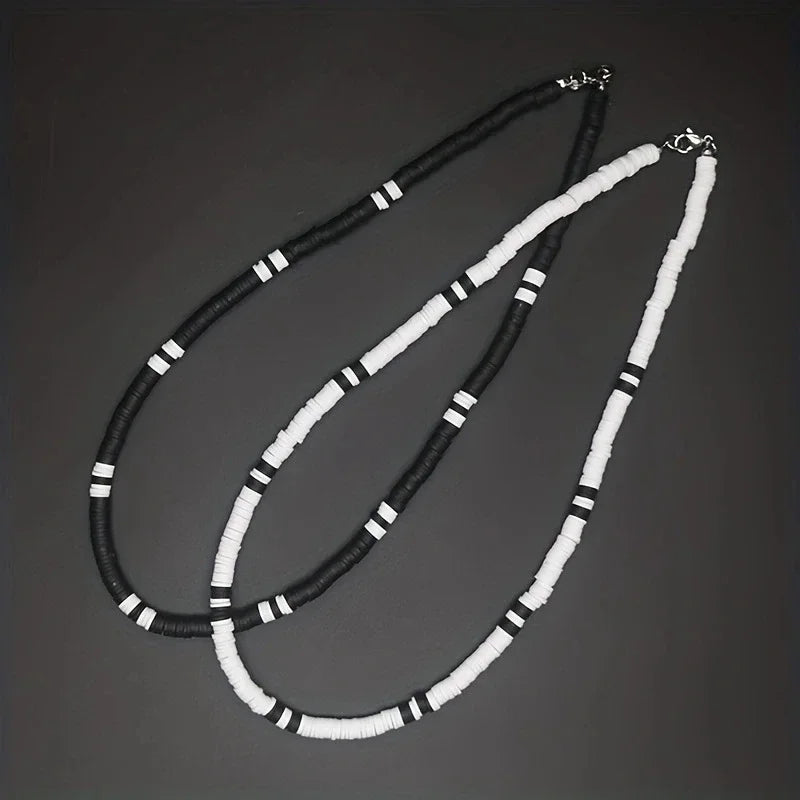 Noir men's 1 Pc bohemian bead necklace