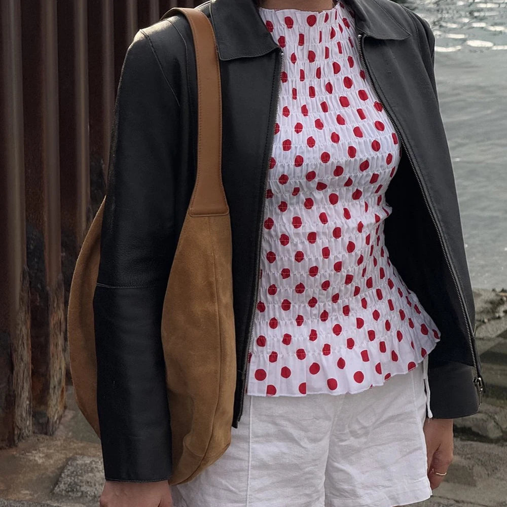 Sorelle smocked boat neck top