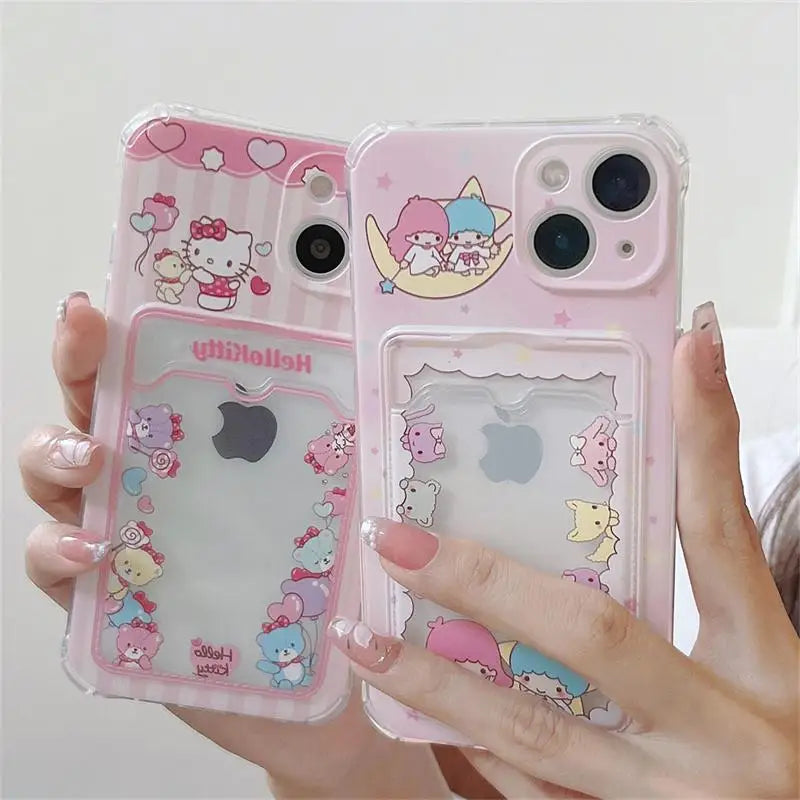 Hello Kitty polaroid/card slot iPhone case