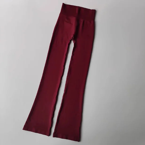 Luxa Women's high waisted flare fitness pants