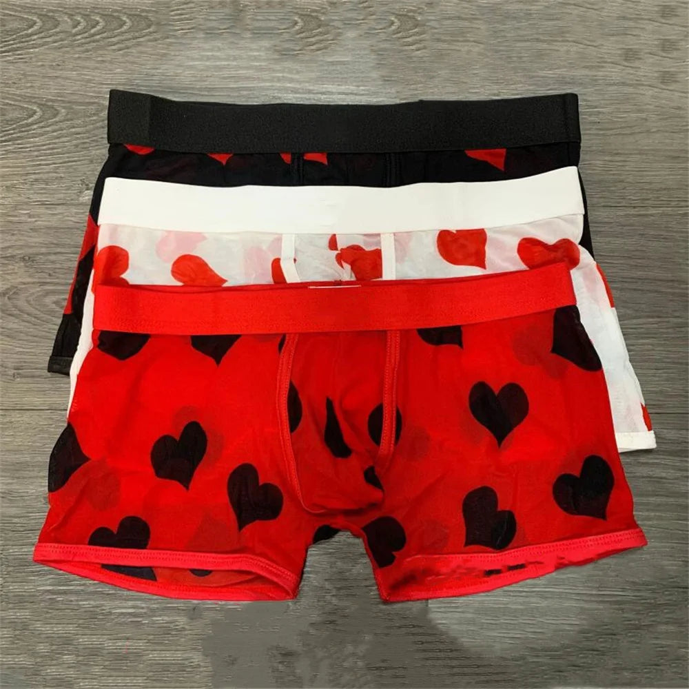 Arden Men's transparent valentines boxers