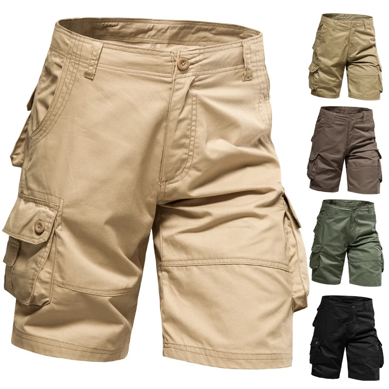 CoreX Men's solid cargo shorts