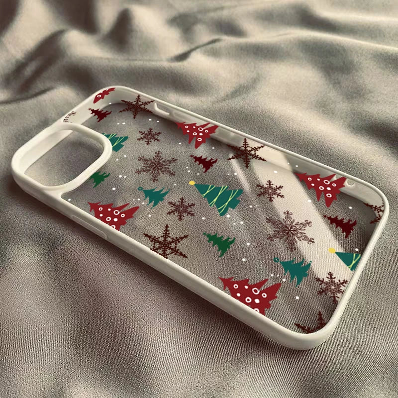 Hollyco Christmas Tree x gingerbread transparent iPhone case
