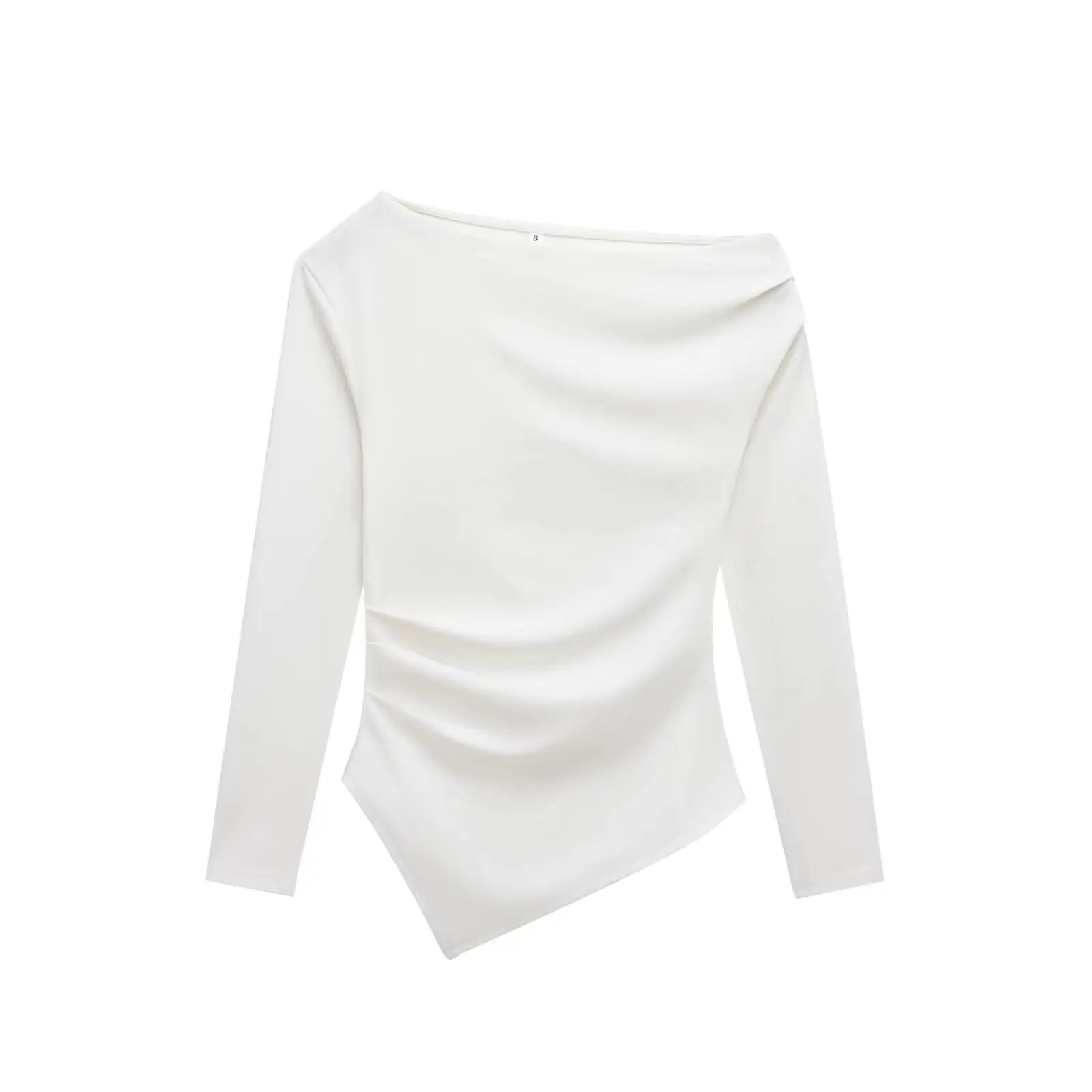 Sorelle Women's slanted shoulder ruched blouse