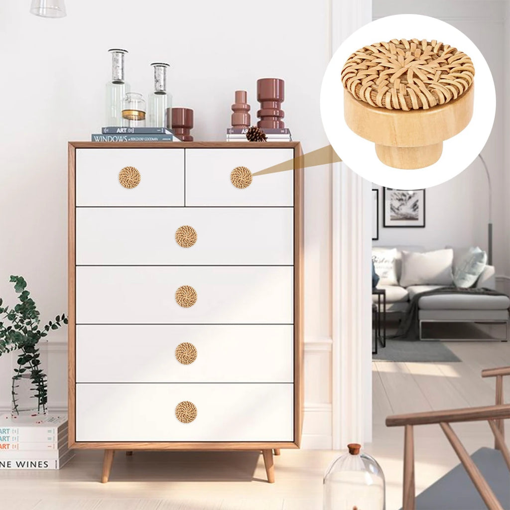 Cassora 6-24 Pc rattan drawer knobs