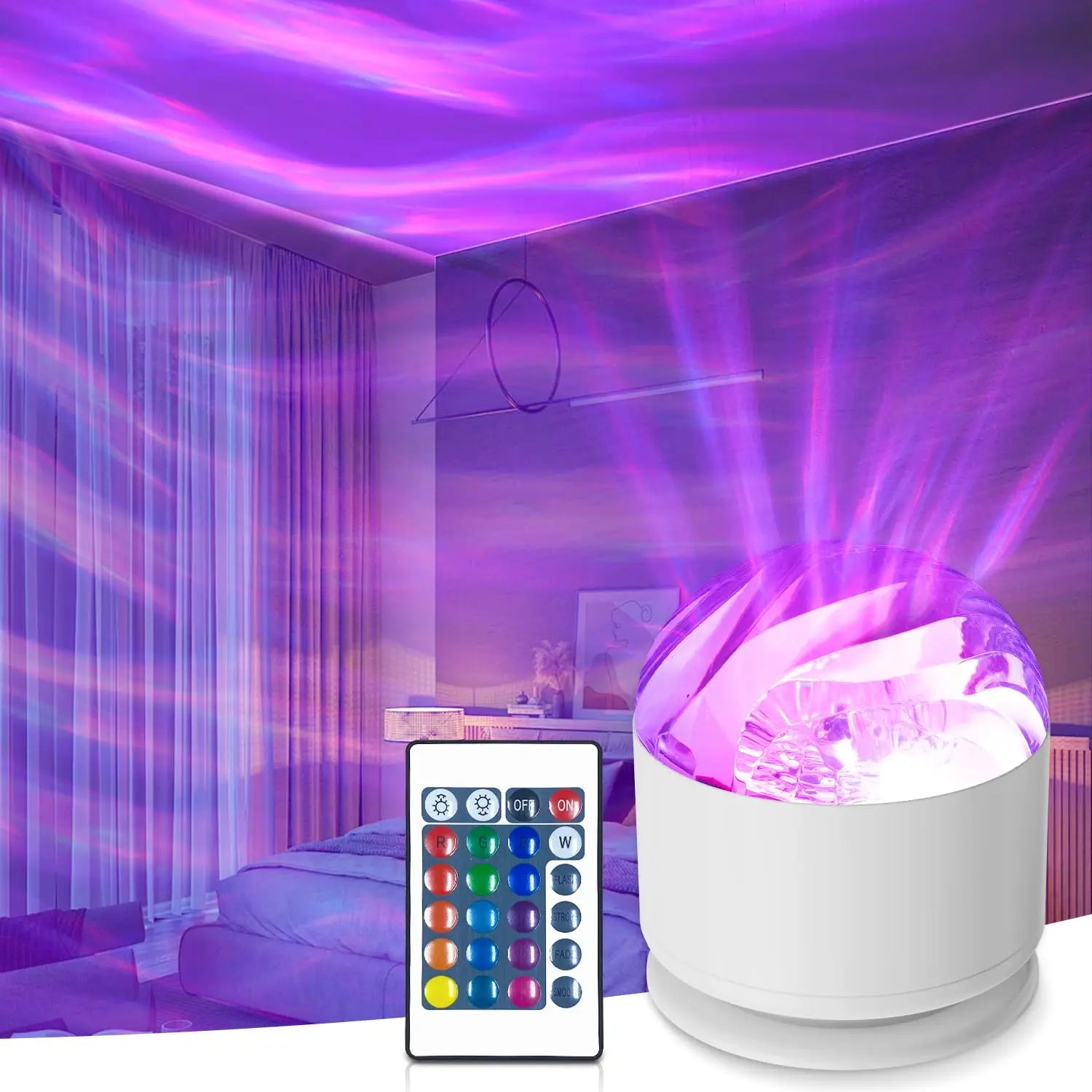 Aurora Northern light x Water ripple LED projector lamp