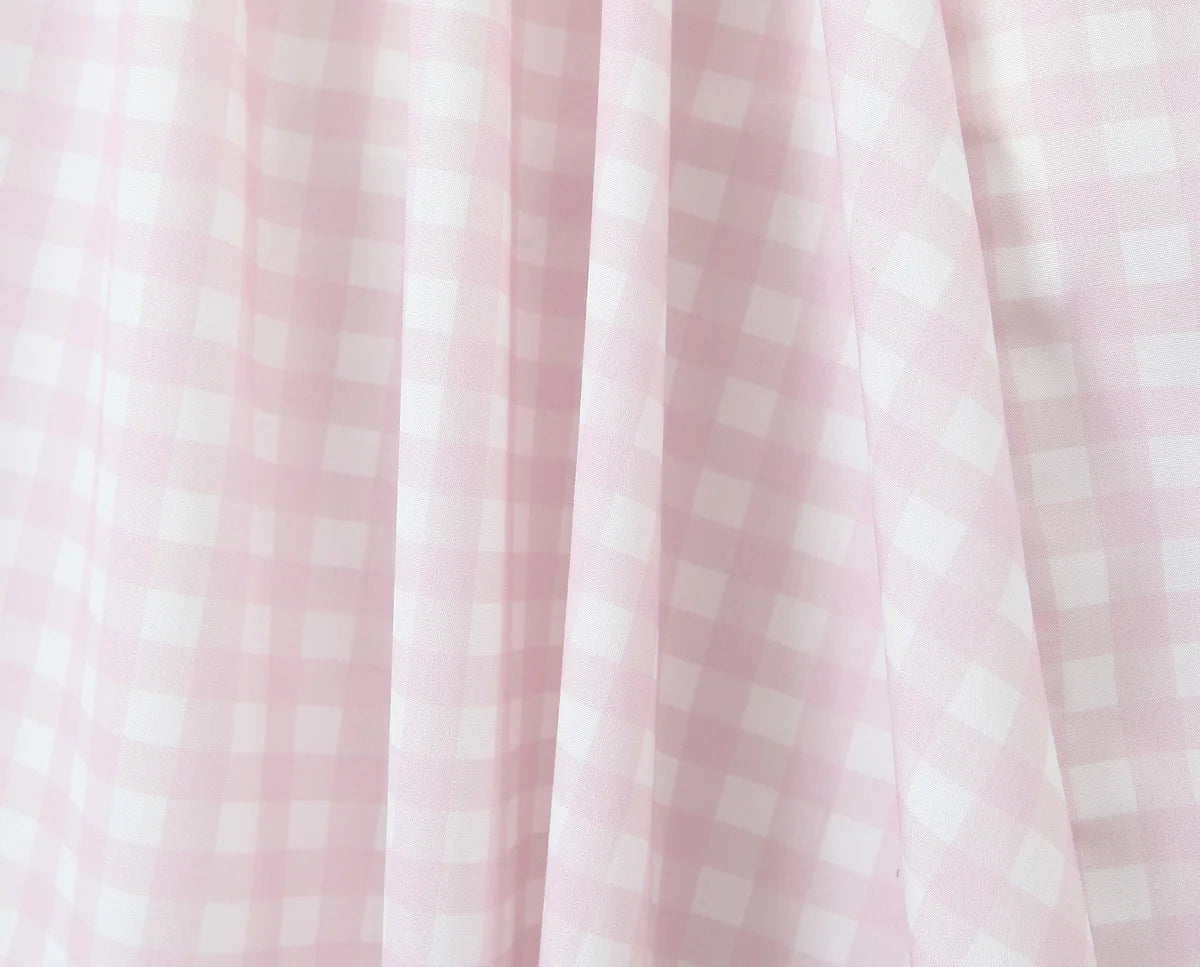 Sorelle Women's plaid A-line corset back flare dress