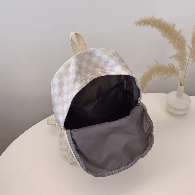 Lomi3 Women's Y2K checker backpack