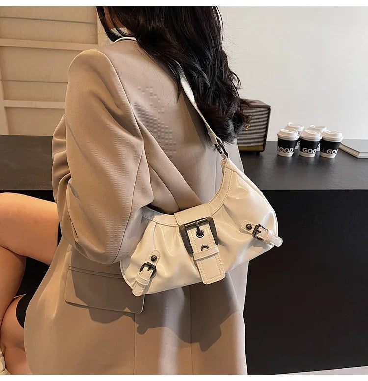 Lomi3 Y2K retro buckle shoulder bag