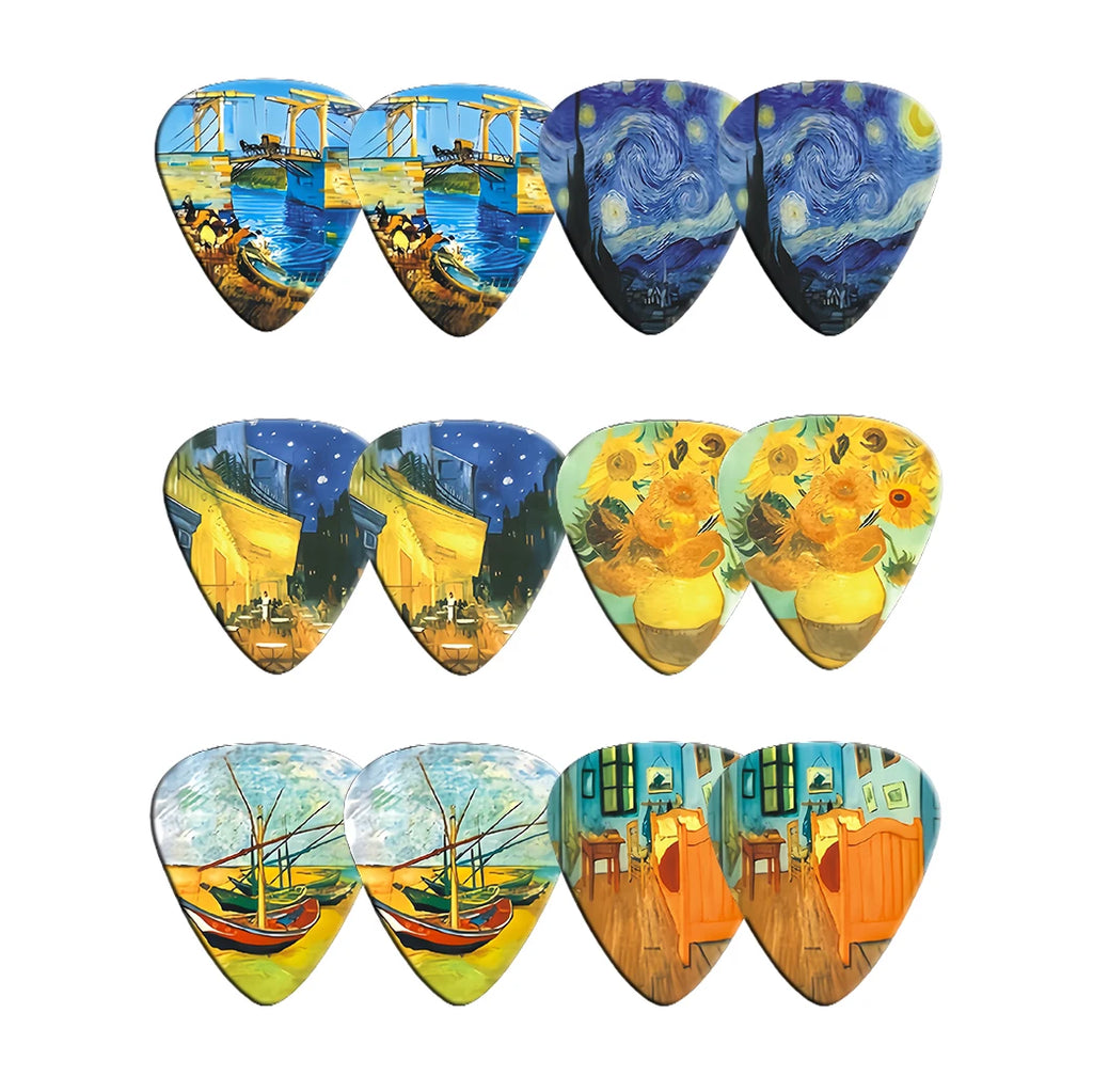 Van Gogh 12 Pc guitar pick set