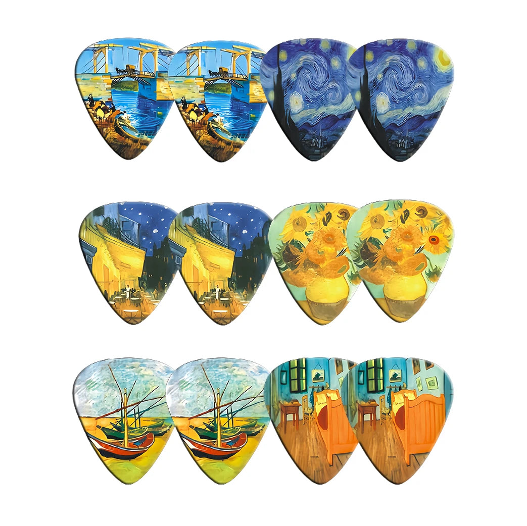 Van Gogh 12 Pc guitar pick set