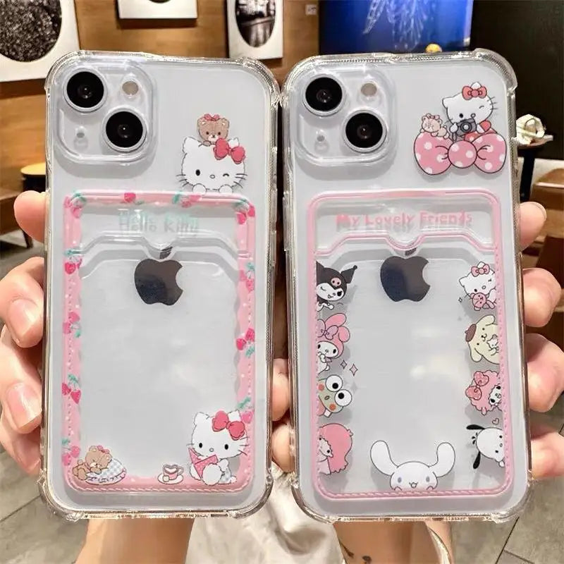 Hello Kitty polaroid/card slot iPhone case