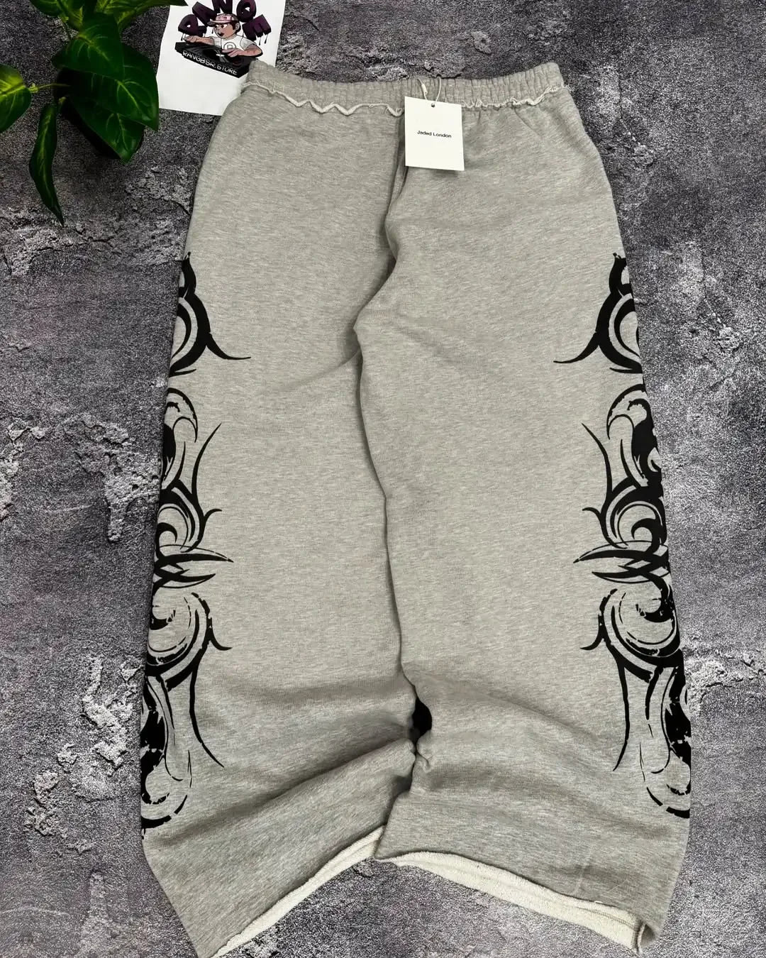 Lomi3 unisex Y2K oversized grunge flare sweat pants