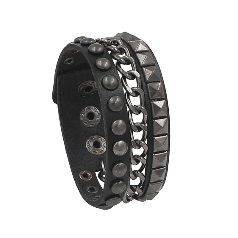 Lomi3 Women’s spiked punk bracelet